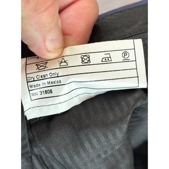 NWT JOS A BANK PANTS 40R 36 UNHEMMED CUSTOM EXPRESS NAVY BLUE FLAT FRONT‎ NEW - Picture 10 of 14